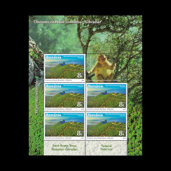 Emisiune comună România-Gibraltar, Rezervații naturale, minicoli de 5 timbre și 1 vinietă, 2019, LP 2260C