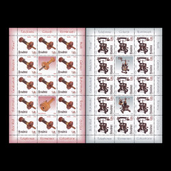 Colecții romanești - Telefoane, minicoli de 13 timbre și 2 viniete 2022 LP 2381e