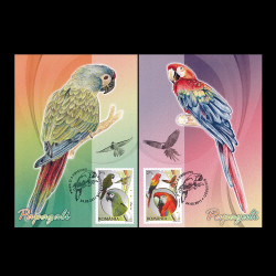 Papagali, cărți poștale maxime 2011 LP 1890CM