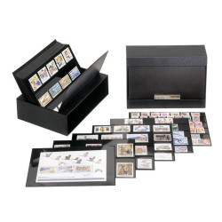 Carton expunere / stocare timbre, 4 straifuri, 158 x 113 mm, cu folie de protecție, 20 de bucăți