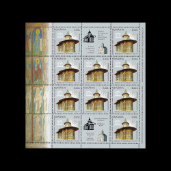 Monumente înscrise în lista patrimoniului mondial UNESCO, minicoli de 10 timbre și 2 viniete cu folio argint, 2008, LP 1809A