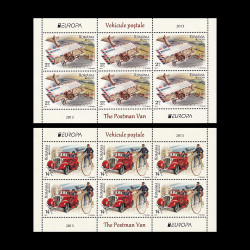 Europa 2013 - Vehicule poștale, minicoală de 6 timbre, LP 1979B