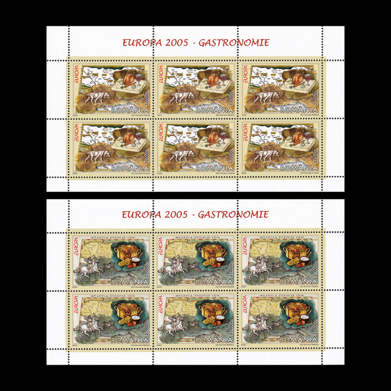 Europa 2005 - Gastronomie, coli de 6 timbre, 2005, LP 1683B