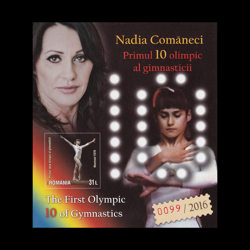 Primul zece olimpic al gimnasticii - Nadia Comăneci, coliță nedantelată 2016 LP 2113b
