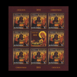 Crăciun 2011, minicoală de 8 timbre și 1 vinietă LP 1921e