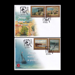 Peisaje marine în pictură, Plic Prima Zi 2017 LP 2152fdc