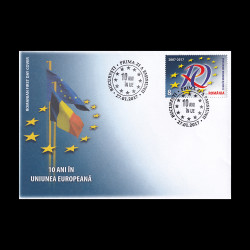10 ani România în Uniunea Europeană, Plic Prima Zi 2017 LP 2133fdc