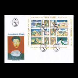 Centenarul Victor Brauner, bloc de 12 timbre, Plic prima zi 2003 LP 1613FDC