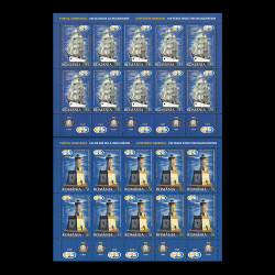 Portul Constanța - 100 de ani de la inaugurare, minicoli de 10 timbre cu 5 tabsuri 2009 LP 1853c