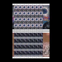 Astronomie, Evenimente, coală de 28 timbre 2024 LP 2461c