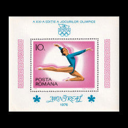 Jocurile Olimpice de Vară, Montreal, coliță dantelată, EROARE - lipsă înseriere 1976, LP 914a