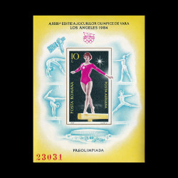 J.O. de Vară, Los Angeles - Preolimpiada, coliță nedantelată 1984 LP 1101