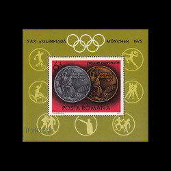 J.O. de Vară, Munchen - Medalii Olimpice, coliță dantelată 1972 LP 806