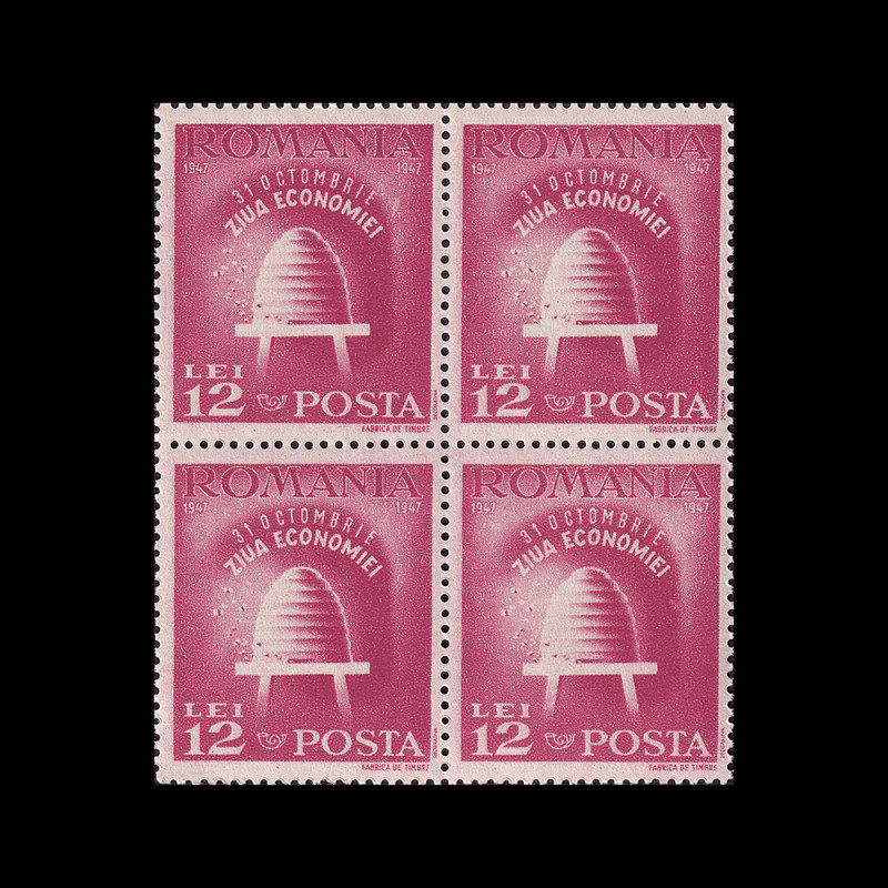 Ziua Economiei bloc de 4 timbre 1947 LP 223A